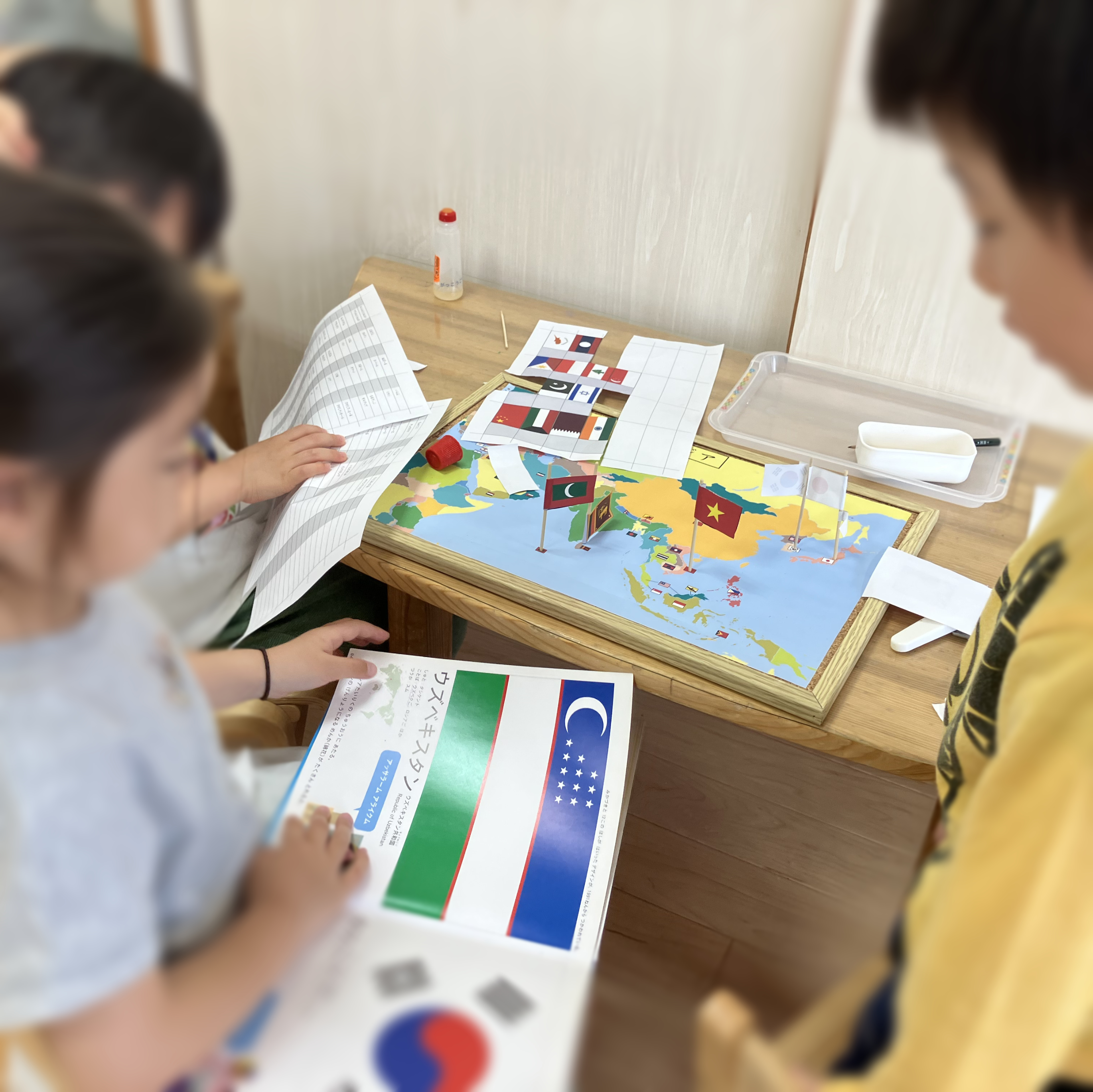 お米が出来るまでの話を聞いています