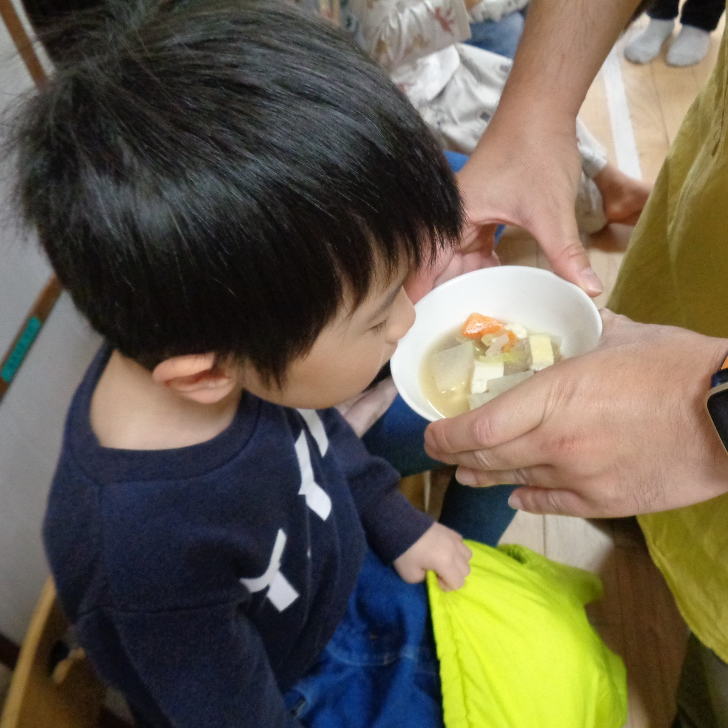 お米が出来るまでの話を聞いています